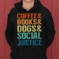 Coffee Books Dogsocial Justice レディースパーカー