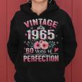 60Th B-Dayintage 1965 Floral 60 Years Of Perfection レディースパーカー