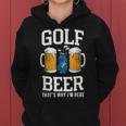 Golf And Beer That's Why I'm Here ゴルフ ビールを飲む人 レディースパーカー