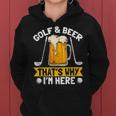 Golf And Beer That's Why I'm Here 面白いゴルファーの言葉 レディースパーカー