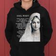 Hail Mary Blessed Mother ロザリオの祈り レディースパーカー