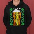 Irish You Were Beer 聖パトリックの日 ビアマグ 面白い レディースパーカー
