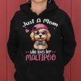 Just Mom Who Loves Her Maltipooママ レディースパーカー