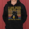 I Like Beer My Cat And Maybe 3人 猫好き ギフト レディースパーカー