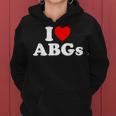 I Love Abgs I Heart Abg おもしろい アジアの赤ちゃん 女の子 恋人 レディースパーカー