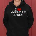 I Love American Girls I Heart American Girls レディースパーカー