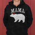 Mama Bear Xmas Buffalo Plaid Lights Matching Family Pajama レディースパーカー