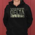 Mississippi Delta Blues Intage Retro Envejecida Sudadera con capucha para mujer