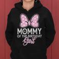 Mommy Of The Birthday Girl Cute Pink Bow Family Matching Women Hoodie