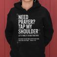 Need Prayer Tap My Shoulder Bible Verse Christian On Back Women Hoodie Need Prayer Tap My Shoulder Bible Verse Christian On Back Women Hoodie