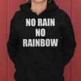 No Rain No Rainbow ポジティブ インスピレーション モチベーションを高める引用 レディースパーカー