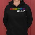 Proud Ally Bars Equality Lgbtq Rainbow Flag Gay Pride Ally レディースパーカー