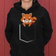 Red Panda In A Bag Cute Love レッドパンダバッグ レディースパーカー