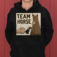 Team Horse 面白い馬のデザイン レディースパーカー