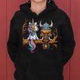 Vikingo Y Unicornio Niños Niñas Hombres Es Niños Y Adultos Sudadera con capucha para mujer