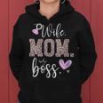 Wife Mom Boss For Mother's Day Leopard Mama Mommy Women Hoodie Wife Mom Boss For Mother's Day Leopard Mama Mommy Women Hoodie