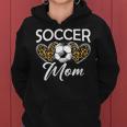 Women'soccer Mom Mother Leopardoccer Mom With-Neck Kapuzenpullover für Damen