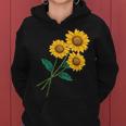 ひまわりの花束 春のフローラルガーデン 黄色の花 レディースパーカー