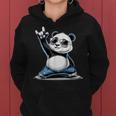 パンダ 熊 ロック 音楽 男性 子供 女性 面白い パンダ レディースパーカー