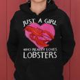 ロブスターが大好きな女の子です。ザリガニ ロブスター レディースパーカー