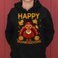 七面鳥の日ファミリーディナーとハッピー感謝祭の男性女性。 レディースパーカー