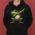 軽くたたくカエルの面白い動物のダンスギフト 男の子と女の子向け レディースパーカー