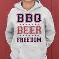 Bbq Beer Freedom レディースパーカー