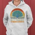 Best Peacock Mom Ever Retro Vintage Peacock Lover Mommy Women Hoodie