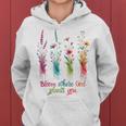 Christian Wildflowers Brushstroke Bloom Where God Plants You Women Hoodie