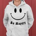 Be Happy Groovy スマイルフェイス かわいい ハッピーピース スマイルフェイス レディースパーカー