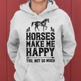 Horses Make Me Happy 楽しい馬愛好家 農家乗馬 レディースパーカー