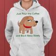 Just Pour The Coffee And Back Awaylowly ドッグプリント レディースパーカー