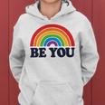 Lgbtq Be You Pocket Gay Pride Lgbt Ally Rainbow Flagintage レディースパーカー