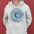 Mandala Luna Estrellas Azul Yoga Budistapiritual Namaste In Mangas Sudadera con capucha para mujer