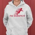 No Balance Girl スポーツとユーモアのための面白いパロディデザイン レディースパーカー