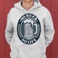 No Beer No Life ヴィンテージ飲料 ビール愛好家向け 左胸 レディースパーカー