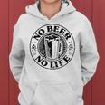 No Beer No Life ヴィンテージ飲酒 ビール愛好家向け ビールファン向け レディースパーカー
