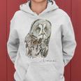 Owl Drawing レディースパーカー