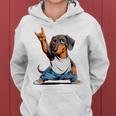 Teckel ロックミュージック 男性 子供 女性 ソーセージ 犬 ダックスフンド レディースパーカー