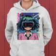 かわいいアニメの女の子 長袖tシャツ レディースパーカー