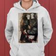 フリンジ付きの毛布の上の二人の女の子 エゴン・シーレ作 1911 長袖tシャツ レディースパーカー