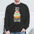 20 Years Of Awesome 20歳の誕生日ケーキ 大人用 スウェットシャツ 高齢者への贈り物