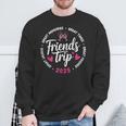 2025 Friends Trip Vacation Black Small Sweatshirt Gifts for Old Men