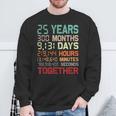 25 Años Juntos Pareja 25 Aniversario De Boda Camisa de entrenamiento Regalos para ancianos