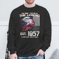 67 歳の誕生日 メンズ オリジナル ヴィンテージ 1957 スウェットシャツ 高齢者への贈り物
