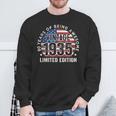 90Th Birthday Vintage 1935 90 Years Old Usa Flag Sweatshirt Gifts for Old Men