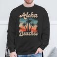 Aloha Beaches ハワイ サーフィン ストランドパーティー バケーション サーファー スウェットシャツ 高齢者への贈り物