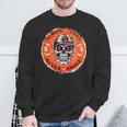 Always Tired Never Broke Skull On Back Sweatshirt Gifts for Old Men