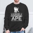 Always Be Yourself Ape メンズ レディース 猿 ゴリラ スウェットシャツ 高齢者への贈り物
