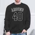 Around 40 アラフォー（四十歳 40才）【ユニフォーム風】（お誕生日）祝 40代 サプライズ 面白 スウェットシャツ 高齢者への贈り物